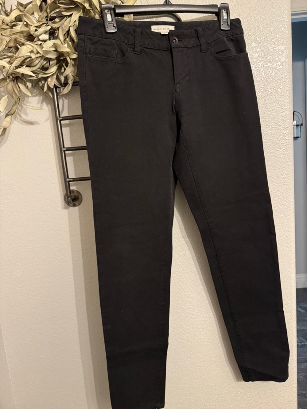 Banana Republic Black Stretch Trousers with Button Waist